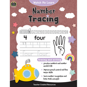 Teacher Created Resources Watch Me Learn: Number Tracing (TCR 8394)