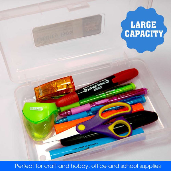 BAZIC Clear Multipurpose Utility Pencil Box , Clear (BAZ 840)