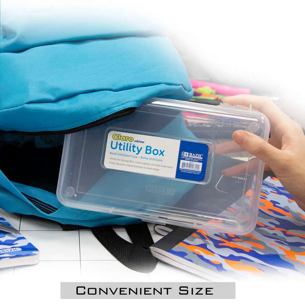 BAZIC Clear Multipurpose Utility Pencil Box , Clear (BAZ 840)