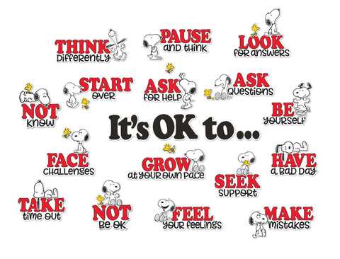 Eureka Peanuts It's OK to... Bulletin Board Set (EU 847843)