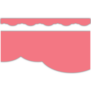 Teacher Created Coral Pink Fancy Scallops Border Trim (TCR 9134)