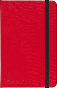 Black and Red Casebound Hardcover Journal Notebook, Small, Red, 71 Ruled Sheets (65004)