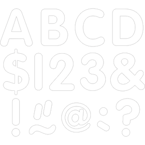 Teacher Created White 2" Classic Letters, Uppercase (TCR 9211)