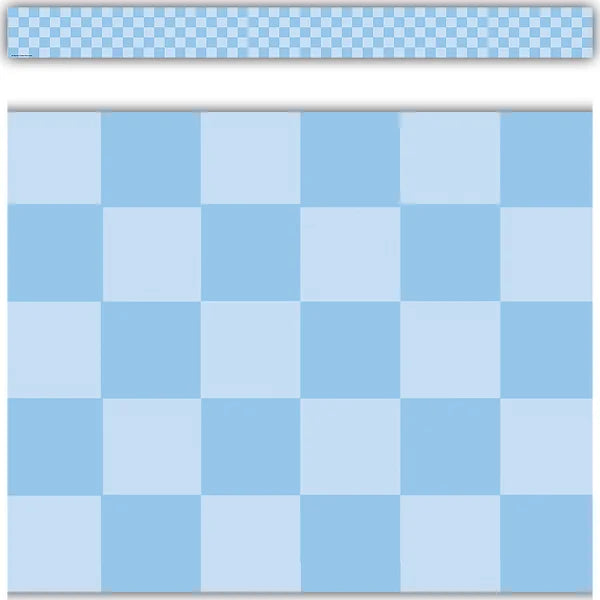 Blue Border chocoNekoβ Teacher Created Resources Cool for School Blue Checkers Straight