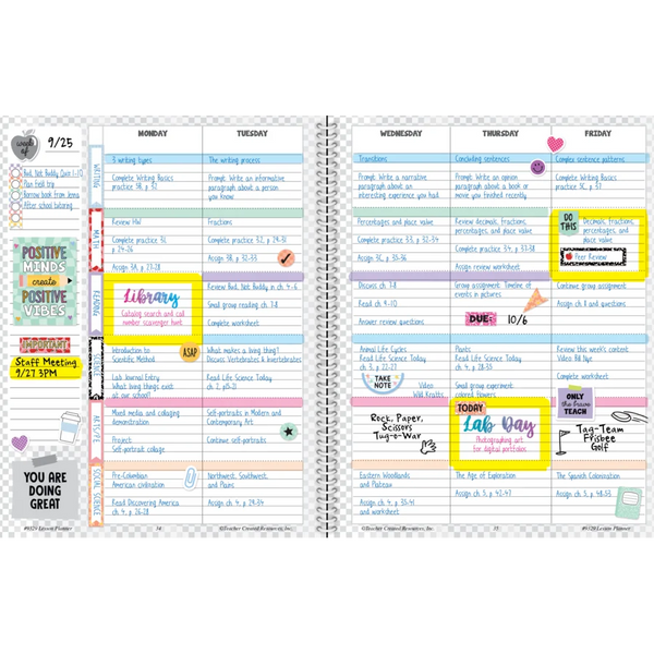 Teacher Created Resources Cool for School Teacher Plan Book (TCR 9329)