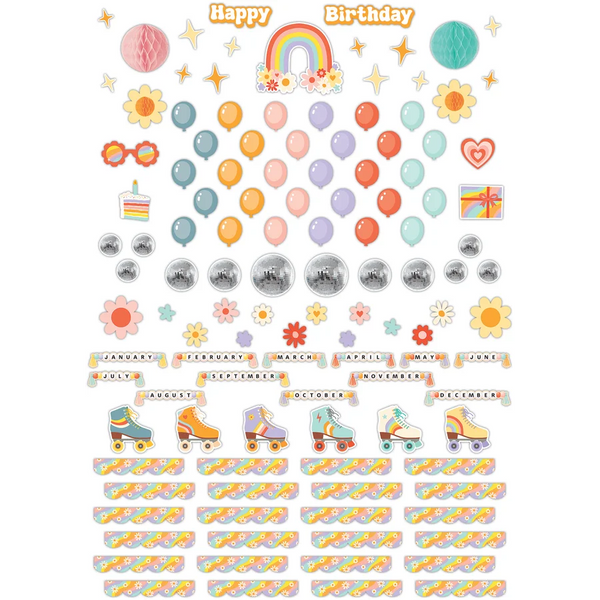 Teacher Created Resources Roller Disco Birthday Create & Decorate Quick Kit (TCR 9466)