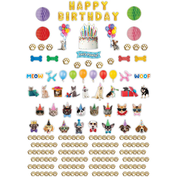Teacher Created Resources Cats and Dogs Happy Birthday Create & Decorate Quick Kit (TCR 9469)