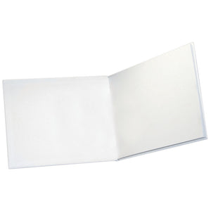 Ashley White Hardcover Blank Book, Landscape, 8-1/2" x 11" (ASH 10710)