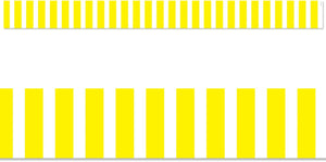 Creative Teaching Yellow White Bold Stripes Border 35' (CTP 10073)