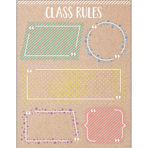 Creative Teaching Krafty Pop Classroom Essentials Chart, Class Rules (CTP 10896)