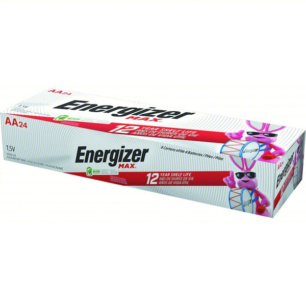 Energizer Max AA Alkaline Batteries, Pack of 24 (E91-24)