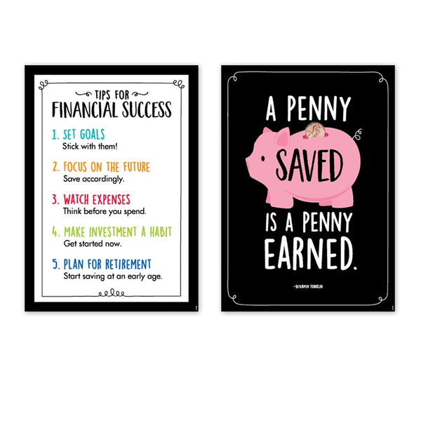 Creative Teaching Press Financial Literacy Posters, 4 Pack (CTP 10609)