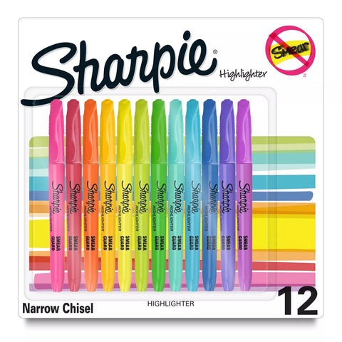 Sharpie 12ct Highlighters Pocket Fine Tip Assorted Colors (86795215)