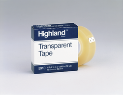 Highland Transparent Tape, 3/4 x 1296", 1 Inch Core (MMM 5910)