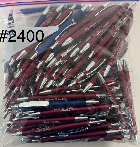 Bulk Lot of 80 Misprinted Retractable Ballpoint Pens  (Lot #2400)