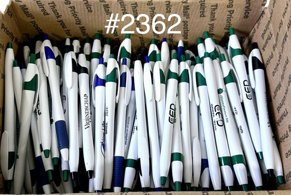 Bulk Lot of 180 Misprinted Retractable Ballpoint Pens  (Lot #2362)