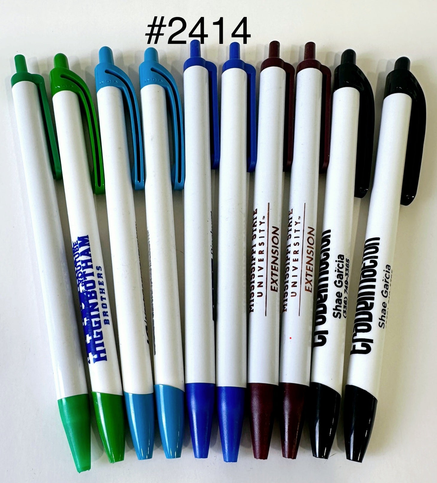 Bulk Lot of 280 Misprinted Retractable Ballpoint Pens  (Lot #2414)