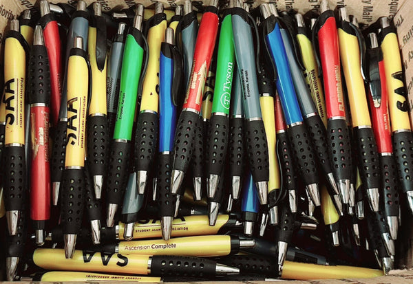 Bulk Lot of 200 Misprinted Retractable Ballpoint Pens  (Lot #2409)
