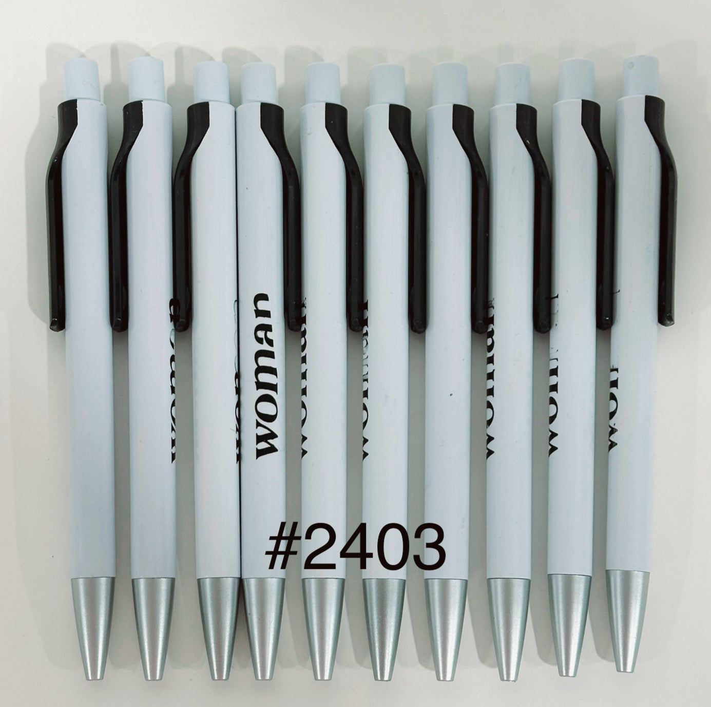 Bulk Lot of 100 Misprinted Retractable Ballpoint Pens  (Lot #2403)