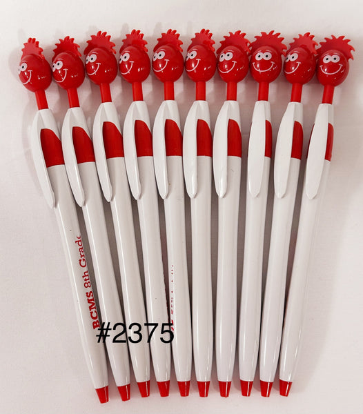 Bulk Lot of 40 Misprinted Smiley Face Retractable Ballpoint Pens  (Lot #2375)