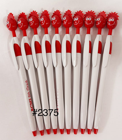 Bulk Lot of 40 Misprinted Smiley Face Retractable Ballpoint Pens  (Lot #2375)