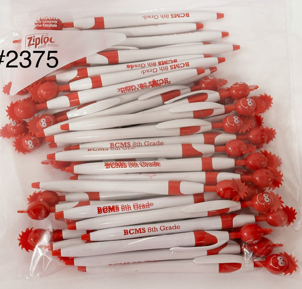 Bulk Lot of 40 Misprinted Smiley Face Retractable Ballpoint Pens  (Lot #2375)