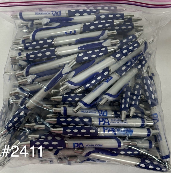 Bulk Lot of 110 Misprinted Retractable Ballpoint Pens (Lot #2411)