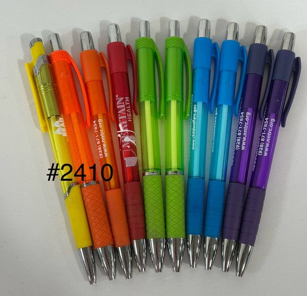 Bulk Lot of 100 Misprinted Retractable Ballpoint Pens (Lot #2410)