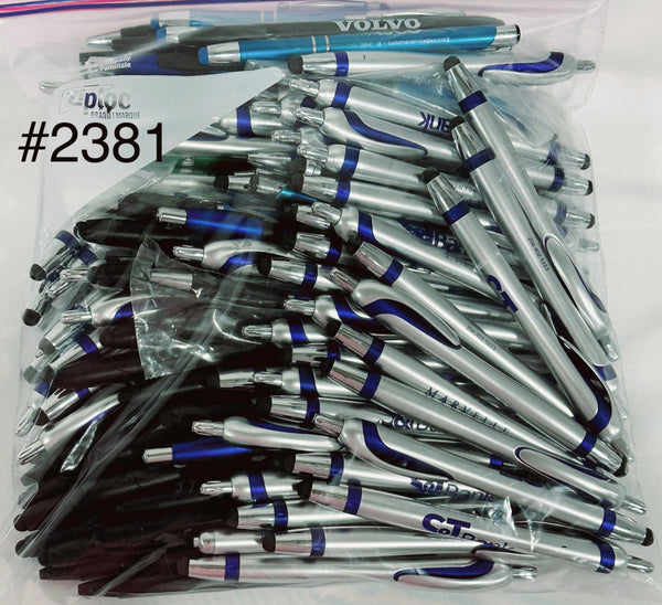 Bulk Lot of 150 Misprinted Retractable Ballpoint Pens w/ Stylus  (Lot #2381)