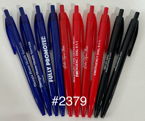Bulk Lot of 325 Misprinted Retractable Ballpoint Pens (Lot #2379)