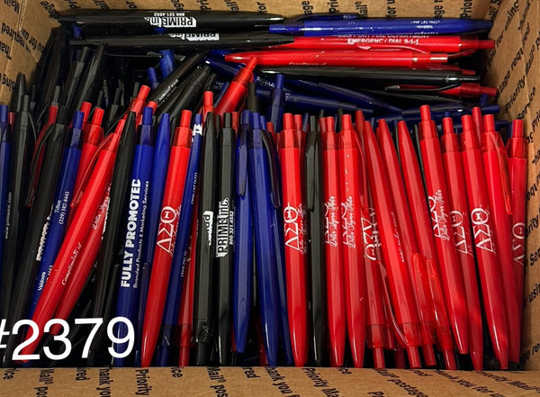 Bulk Lot of 325 Misprinted Retractable Ballpoint Pens (Lot #2379)