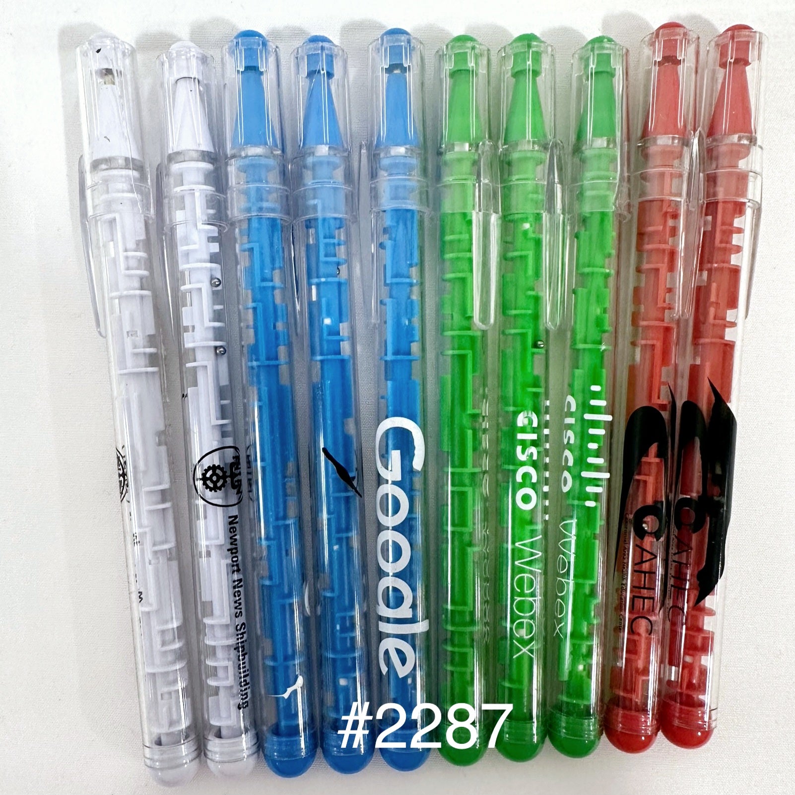 Bulk Lot of 200 Misprinted Maze Puzzle Ballpoint Pens (Lot #2287)