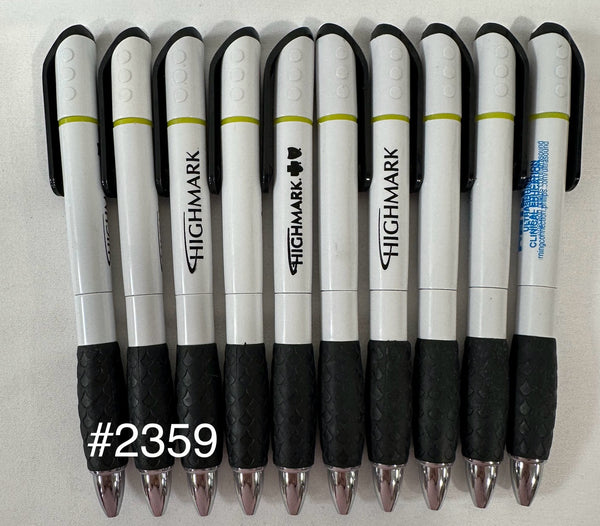Bulk Lot of 200 Misprinted Ballpoint Pens w/ Highlighter (Lot #2359)