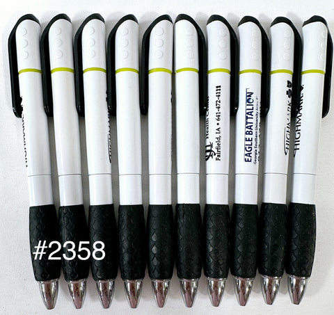 Bulk Lot of 200 Misprinted Retractable Ballpoint Pens w/ HIghlighter (Lot #2358)
