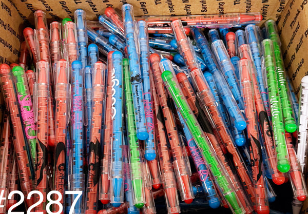 Bulk Lot of 200 Misprinted Maze Puzzle Ballpoint Pens (Lot #2287)