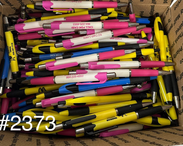 Bulk Lot of 300 Misprinted Retractable Ballpoint Pens (Lot #2373)