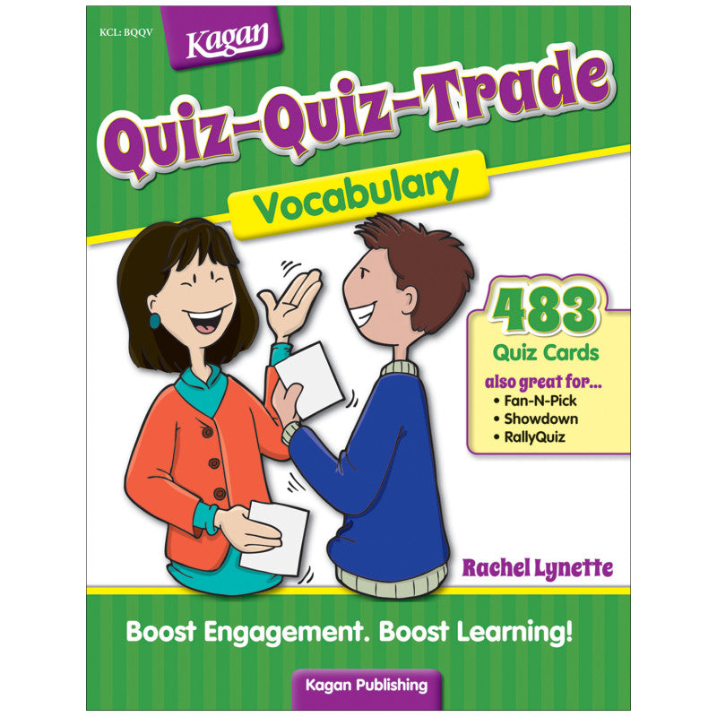 Kagan Quiz-Quiz-Trade: Vocabulary Quiz Cards, Grades 2-6 (483Cards) (BQQV)