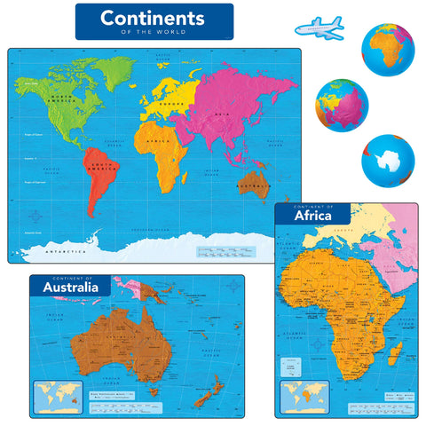 Trend Continents of the World Bulletin Board Set (T 19018)