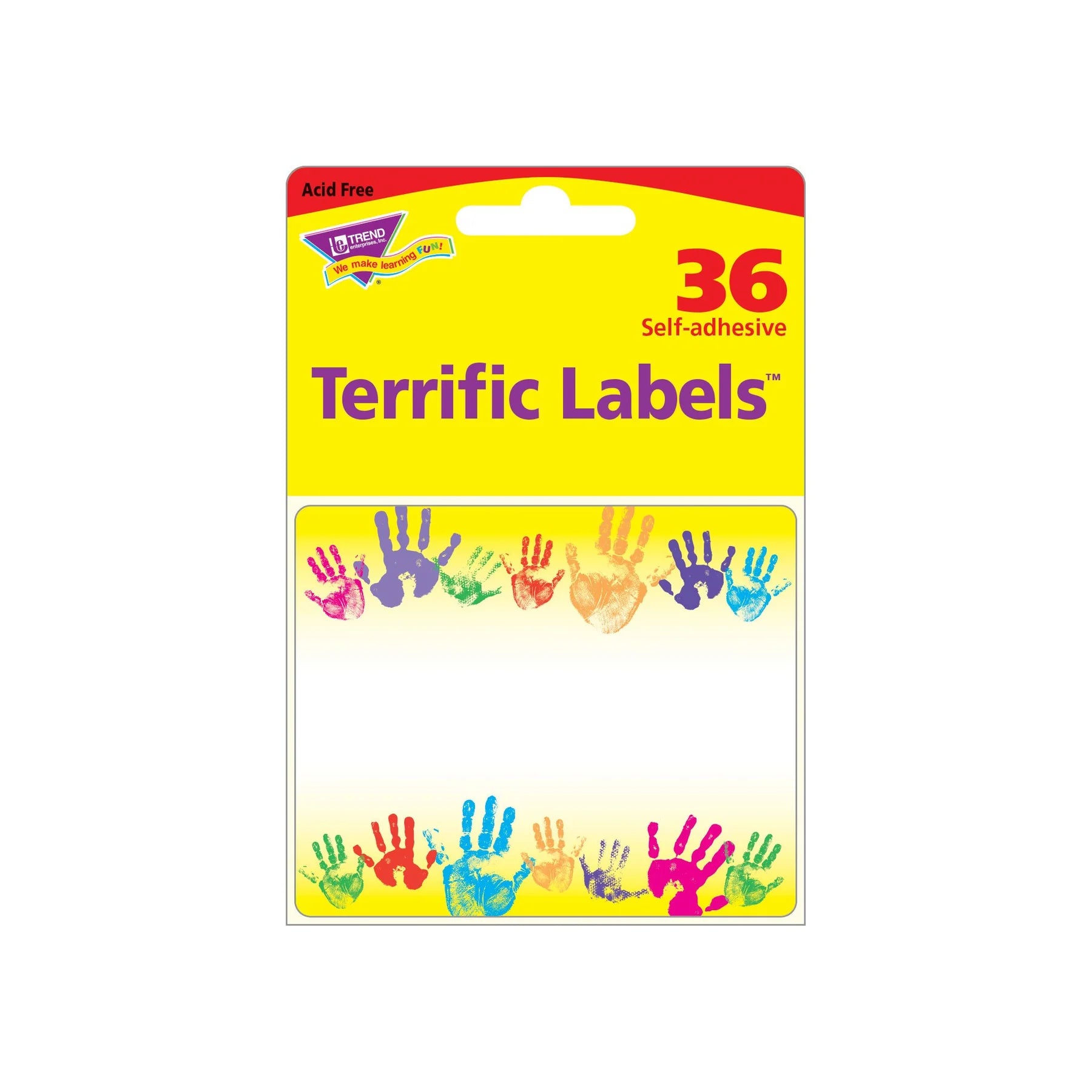 Trend Rainbow Handprints Terrific Labels™ (T 68005)