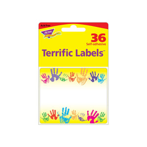 Trend Rainbow Handprints Terrific Labels™ (T 68005)
