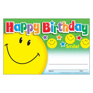 Trend Happy Birthday Smile Recognition Awards, Pack of 30 (T 81018)