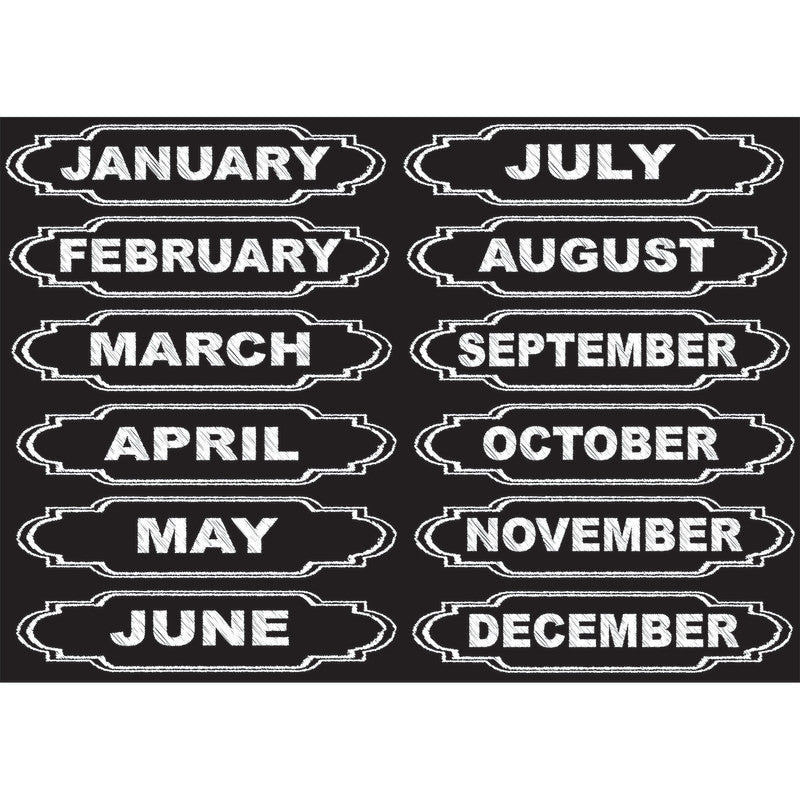 Ashley Chalkboard Magnetic Months of the Year (ASH 19005)