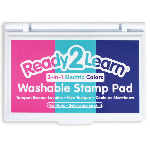 Learning Advantage Ready 2 Learn Washable Stamp Pad 3 in 1 Electric Colors (CE 10050)