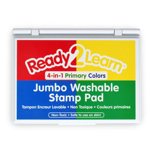 Learning Advantage Jumbo Washable Stamp Pad 4 in 1, Primary Colors  (CE 10053)