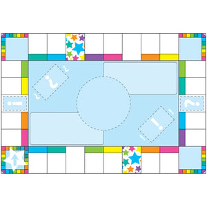 Ashley Smart Poly® Chart, Game Board Squares, Dry Erase Surface 13" X 19" (ASH 91059)