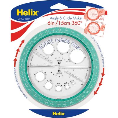 Maped Helix Angle and Circle Maker 6 in/15cm Assorted Colors (MAP36002)