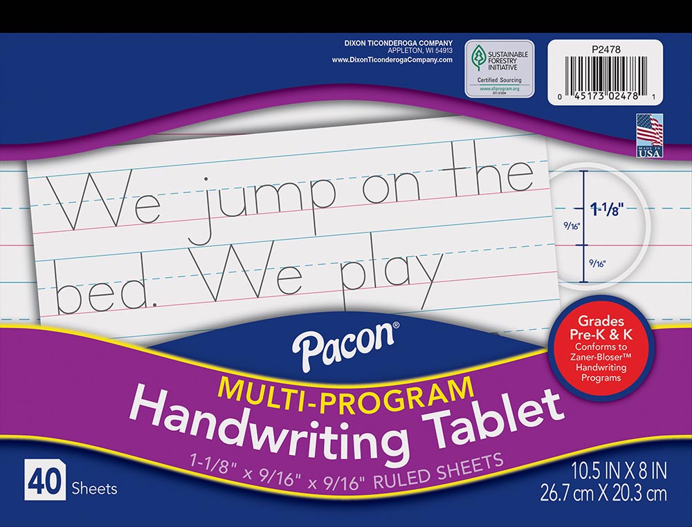 Pacon Multi-Program Handwriting Tablet (P 2478)