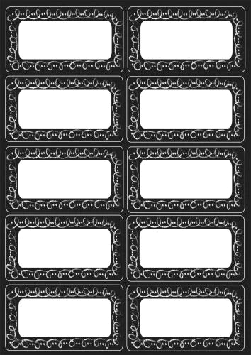 Ashley Magnetic Die-Cut Large Nameplates & Labels, Chalk Loops (ASH 19014)