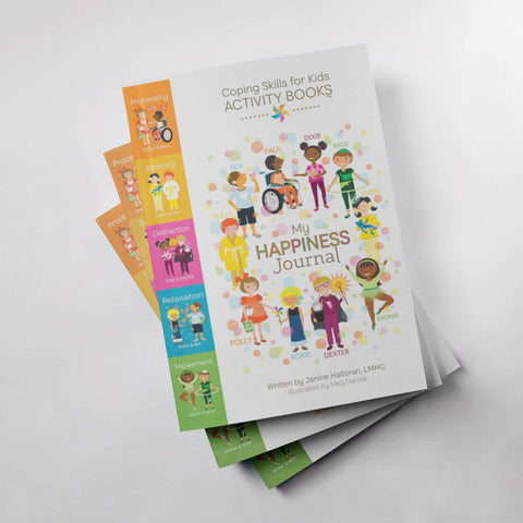 Coping Skills for Kids My Happiness Journal Activity Book (CSKABMHJ)