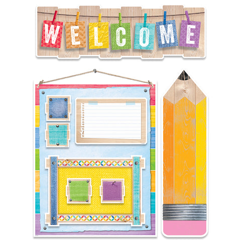 Creative Teaching Press Welcome Bulletin Board Set Upcycle Style (CTP7054)
